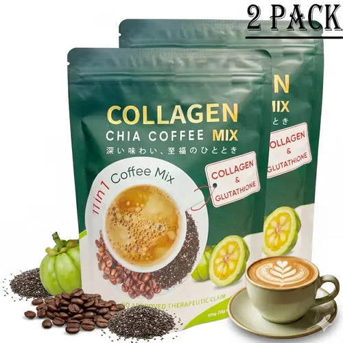 Indulge in a Guilt-Free Coffee Experience with 10/20 Pcs Sugar-Free 11-In-1 Robusta Collagen Coffee Sachets - A Smooth, Rich Daily Bean Blend Infused with Chia Seeds and Goji Berries for Ultimate Wellness!