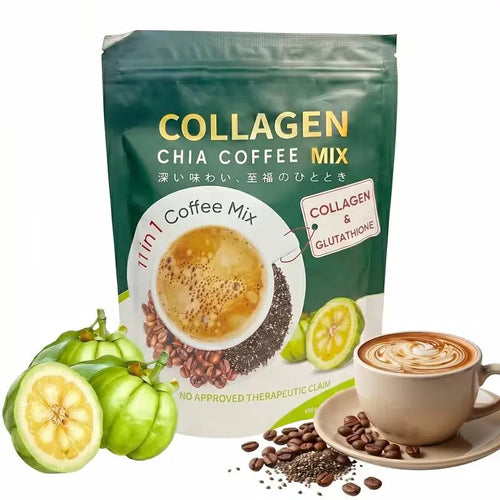 Indulge in a Guilt-Free Coffee Experience with 10/20 Pcs Sugar-Free 11-In-1 Robusta Collagen Coffee Sachets - A Smooth, Rich Daily Bean Blend Infused with Chia Seeds and Goji Berries for Ultimate Wellness!